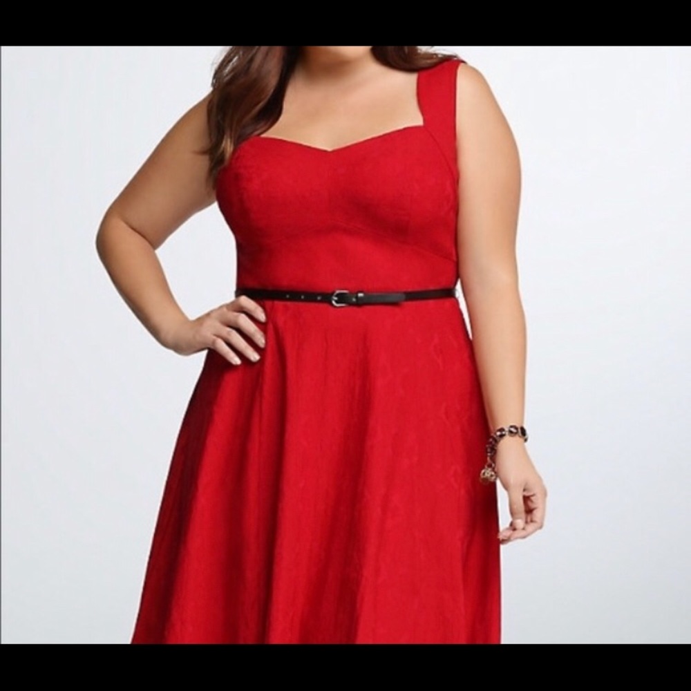 Red Fit-flare Dress